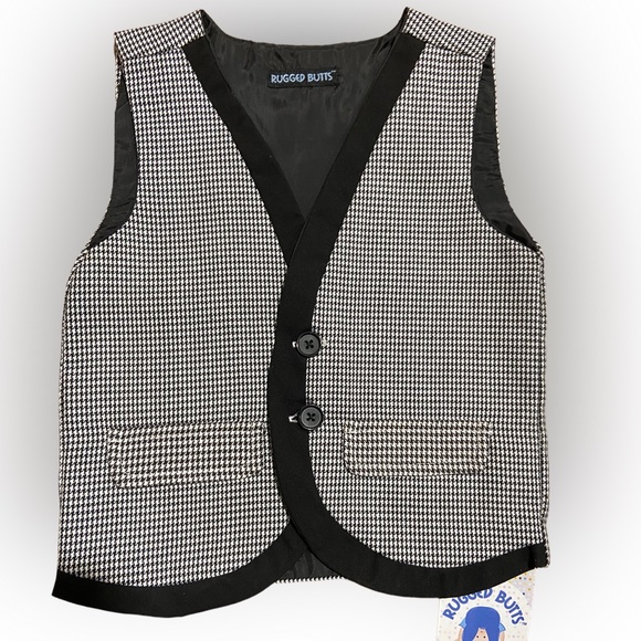 Boys Black and White Vest Seesucker Rugged Butts 18-24m - Picture 1 of 3